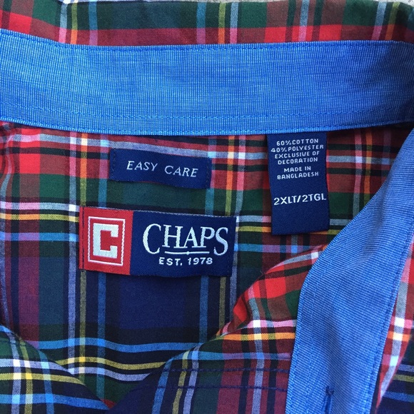 Chaps Men's Tartan Big Shirt - Picture 3 of 4